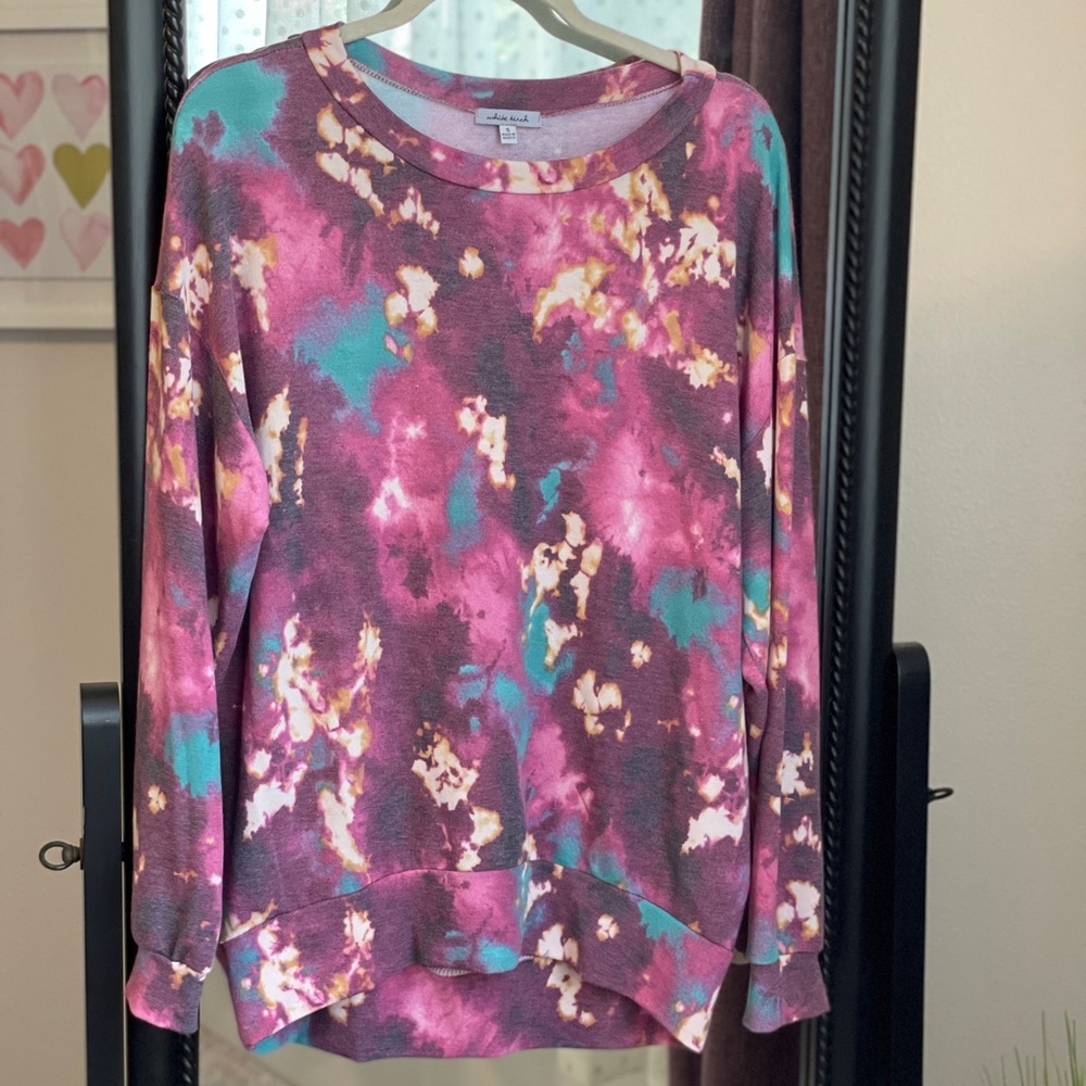 NWOT Boutique Cozy Tie Dye Sweatshirt